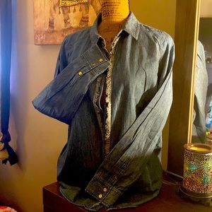 Long sleeve large  jean top.